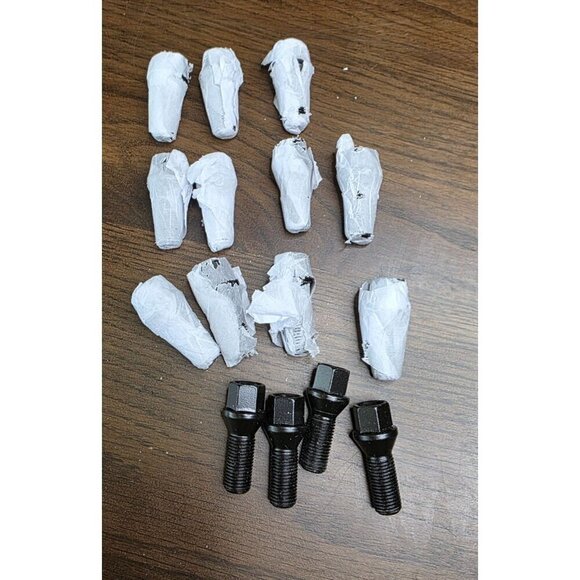 Wheel Accessories Parts Set of 20 Black 14x1.25 Lug Bolts Install Kit Cone Seat - Picture 2 of 5